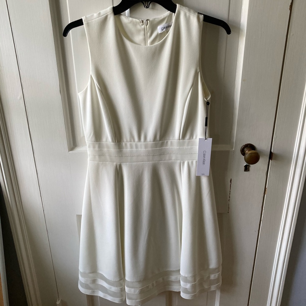 Brand new Calvin Klein white mini dress
